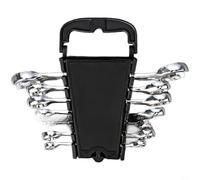 Wusvive Lot de 6 clés à double extrémité ouverte, 8 pièces, double tête | Kit de clés à écrou évasé en alliage CR-V pour conduite de frein, raccords hydrauliques, support de rangement