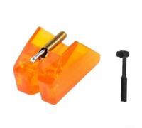 Wusvive Pointe diamant de rechange pour stylet Technics pour p30 EPS30CS | Construction ABS, pointe diamant, 3 x 3 x 2 cm, ajustement compact, options noir/orange/rouge, mise à niveau audio précise