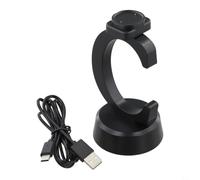 Wusvive Support de chargeur USB pour Amazfit pour chargement bip 6/Active 2 | Matériau ABS, taille compacte de 129 x 70 mm, finition noire, utilisation à la maison et en voyage, câble USB inclus