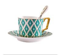 Wutaihill Mug à café humoristique, tasse à thé condensé en céramique de 200 à 300 ml, soucoupe à lait assortie for le petit-déjeuner, idéale for un café à la maison.(B)