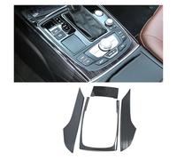 WUTBHGQXWIP Accessoire de style automobile : autocollant décoratif for le cadre du levier de vitesse de la console centrale, compatible avec Audi A6 C7 (2012-2018).(High Black)