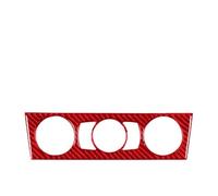 WUTBHGQXWIP Autocollant de couverture de décoration de panneau de commande de climatisation, intérieur de voiture en Fiber de carbone Compatible avec la série 1 E82 E88 08-13(Red Carbon Fiber)