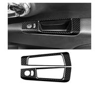 WUTBHGQXWIP Autocollant en fibre de carbone véritable for panneau de porte intérieure de voiture, compatible avec Abarth 595 695 Fiat 500 2012-2025 LHD RHD(Type A For RHD)