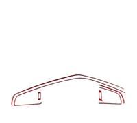 WUTBHGQXWIP Autocollant en véritable fibre de carbone souple compatible avec Toyota Camry XV70 (2018-2024), conduite à gauche et à droite, prise d'instrument de climatisation passager (For RHD Red