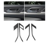 WUTBHGQXWIP Autocollants décoratifs for poignée de Porte intérieure de Voiture, en Fibre de Carbone, compatibles avec la Golf 8 GTI MK8 2021-2023(Black LHD)