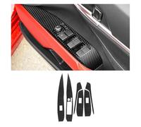 WUTBHGQXWIP Garniture de Panneau de commutateur de lève-vitre en Fibre de Carbone Souple véritable Compatible avec Toyota Camry 2018-2015 LHD RHD(Type A for RHD Black)