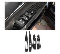 WUTBHGQXWIP Garniture de Panneau de commutateur de lève-vitre en Fibre de Carbone Souple véritable Compatible avec Toyota Camry 2018-2015 LHD RHD(Type B for LHD Black)