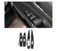 WUTBHGQXWIP Garniture de Panneau de commutateur de lève-vitre en Fibre de Carbone Souple véritable Compatible avec Toyota Camry 2018-2015 LHD RHD(Type B for RHD Black)