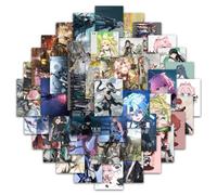 Wuthering Autocollants 60pcs Rover Figurine Vinyle Décalque Imperméable Jinhsi,Changli, Carnet De Notes Autocollants DIY Décalque Pour Tablettes Skateboard Bagages Voiture Vélo Casques Accesories