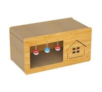 WUTIANBAO Griffoir pour Chat Maison À Gratter en Carton 2 en 1 for Chat, Combine Repos De Jeu, Maison Confortable for Chat, for Chats D'intérieur Grattoir Chat(48x24cm)