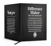 WUUCKOO Difference Maker Definition Blank 80 feuilles 160 pages Couverture rigide double face Cadeaux de remerciement pour patron mentor principal Cadeau de départ pour leader, cadeau de remerciement