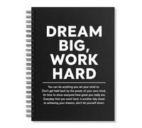 WUUCKOO Dream Big Work Cahier à spirales vierge 80 feuilles 160 pages Cadeau amusant pour collègue, employé, cadeau inspirant pour collègue