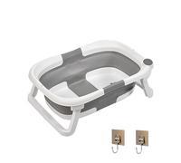 Wuudi Baignoire Chien Pliable Coussin Support pour Bain Douche Begnoire Animal Reducteur Siège Hamac Bassine Réducteur Antiderapant Bouchon Confort Pied Bathtub Gris