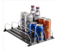 Wuudi Poussoir à Boissons pour Réfrigérateur Automatique Rangement Canette Frigo Organisateur Canette De Bière Soda Boisson Pour Cuisine Armoire Garde Manger 12 Critères 330ML 440ML 500ML