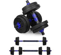 wuuhoo® 2in1 Ensemble d'haltères de fitness Jimmy, ensemble d'haltères courts de 30mm, 10kg, 20kg, 30kg, barre d'haltères courts et barre d'haltères longs avec poids, HomeGym -
