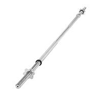 wuuhoo® Barre d'haltère longue Henry - 180cm, 150cm ou 120cm Barre de Musculation, Ø25mm standard, Acier chromé, Poignées moletées - capacité 70 kg - 90 kg 150 cm