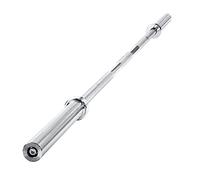 wuuhoo® Barre d'Haltère longue Herkules - 220cm Barre de Musculation, Compatible avec les plaques olympiques 50mm, Acier chromé, Ø 30mm Poignées moletées - Équipement de Gym à Domicile