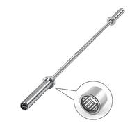 wuuhoo® Barre d'Haltère longue Pamela - 201cm Barre olympique, Pour les femmes, Jusqu'à 340kg, Acier chromé, Poids propre 15kg, Poignées moletées 50mm - Équipement de Gym à Domicile