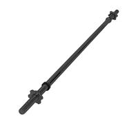 wuuhoo® Barre d'Haltère Rocco - 120cm / 150cm / 160cm / 180cm / 200cm Barre d'Haltère 30mm, Barre en Acier Chromé avec Fermeture Étoile - Capacité 150 kg 120 cm (noir)