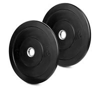 wuuhoo® Disques d'haltères Olympiques Bruce - Plaques de Poids 50mm, Set de 2 pièces, Plaque de caoutchouc solide et absorbant les chocs - Équipement de Gym à Domicile