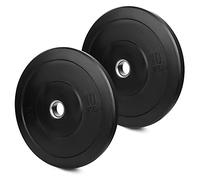 wuuhoo® Disques d'haltères Olympiques Bruce - Plaques de Poids 50mm, Set de 2 pièces, Plaque de caoutchouc solide et absorbant les chocs - Équipement de Gym à Domicile