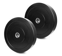 wuuhoo® Disques d'haltères Olympiques Bruce - Plaques de Poids 50mm, Set de 2 pièces, Plaque de caoutchouc solide et absorbant les chocs - Équipement de Gym à Domicile