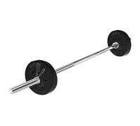 wuuhoo® Ensemble Barre d'haltère Longue & disques d'haltères Marcel, 26kg-60kg, disques d'haltères en Ciment 30mm revêtus, 120cm - 200cm (d) 30kg - 2 x 10kg | 180cm