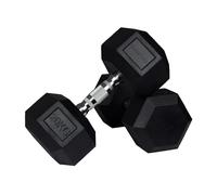 wuuhoo® Haltères Hexagonales Dorian 2,5-27,5 kg - Haltères Robustes en Fonte Gommée pour Entraînement de Force à Domicile, Poignée Ergonomique, Parfait pour le Home Gym, Disponible en Set de 2