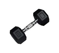 wuuhoo® Haltères Hexagonales Dorian 2,5-27,5 kg - Haltères Robustes en Fonte Gommée pour Entraînement de Force à Domicile, Poignée Ergonomique, Parfait pour le Home Gym, Disponible en Set de 2