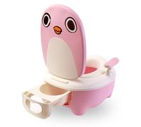 wuuhoo® Pot pour Enfants Pingu - Toilettes pour Enfants avec tiroir Amovible, Pot pour bébé, entraîneur de Toilette pour bébés et Jeunes Enfants à partir de 2 Ans Rose