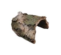 WUUISDNX Abri pour Reptiles, Grotte de Repos, décoration pour Poissons tropicaux et Petits lézards dans Tout Aquarium. Ornement en Forme de Tronc d'arbre Creux, Vert, Style B