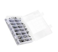WUUISDNX Assortiment de 510 condensateurs électrolytiques, comprenant 24 valeurs différentes de 1 µF à 1000 µF. Idéal pour les réparations et les petits