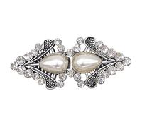 WUUISDNX Broche résistante pour col de pull, idéale comme pince à cardigan pour accessoiriser vos tenues de mariage et Pour tous les jours. Parfaite pour fermer un costume femme fille, Argent ancien