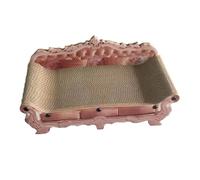 WUUISDNX Canapé-lit incurvé avec griffoir intégré pour Chat, Meuble d'intérieur pour Chat avec griffoir intégré pour protéger Vos Meubles et Jouer.