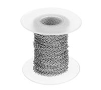 WUUISDNX Chaîne en acier inoxydable en rouleau : solution idéale pour la création de bijoux sans nœuds, colliers et autres créations. Maillons acier inoxydable pour la fabrication de bijoux.