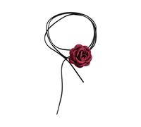 WUUISDNX Collier ras du cou unique à grande fleur, bijoux floraux de style rétro, idée cadeau pour petites amies et proches, festival Halloween, breloques de style vintage