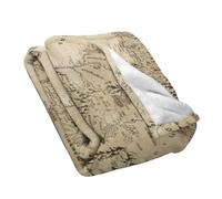 WUUISDNX Couverture Infroissable de Style Carte de la Terre du Milieu du Seigneur des Anneaux pour Un Look soigné, Couverture Chaude et Confortable en Micro Polaire Douce