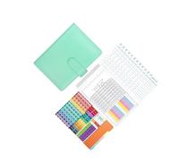WUUISDNX Ensemble classeur de Budget avec Couverture en Similicuir, idéal pour Les Anniversaires et Les Occasions spéciales. Carnet, Organiseur de Budget, Agenda, Format A6, Pochettes en Cuir PU.