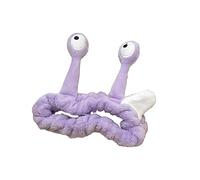 WUUISDNX Escargot yeux oreilles en peluche bandeau robuste Durable léger et Adorable lavage visage bandeau dessin animé bandeau élastique, violet