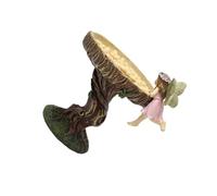 WUUISDNX Figurine de mangeoire à Oiseaux exquise, décoration de Jardin, idée Cadeau pour Les passionnés Jardinage. Cette mangeoire rétro en résine est idéale pour l'extérieur.