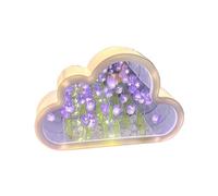 WUUISDNX ForTulip veilleuse enchanteur Effet Miroir Infini pour Tulipe Fleur mer Nuit Vue Lampe Acrylique ForTulip, Violet
