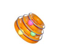 WUUISDNX Jouet résistant pour Chats d'intérieur avec Plateau tournant à 3 Niveaux offrant des Heures de Jeu et d'exercice pour aux Chatons. Coffret à Jouets avec Circuit de Course et réflexion.