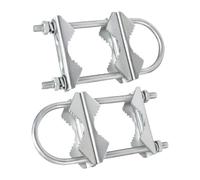 WUUISDNX Kit de Fixation Robuste avec boulons en U pour mât d'antenne Double et mâchoire en V. Comprend la quincaillerie de Montage nécessaire pour Une durabilité Accrue. Convient pour Le Montage