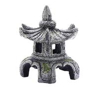 WUUISDNX Lampe en Pierre en Forme de pagode, Ornement décoratif pour Aquarium, Accessoire pour Tortues et lézards terrestres, abri/cachette, Outil Cadeau