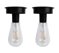 WUUISDNX Lot de 2 ampoules solaires de 35 pouces avec couvercle de remplacement et ampoule LED pour lanterne