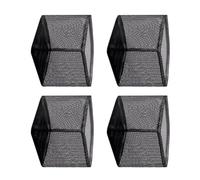 WUUISDNX Lot de 4 paniers de semis Respirants pour Bassin de Culture Aquatique, Robustes et Respirants, pour légumes, Fruits, semis et Pommes de Terre, Noir, Filet carré*4Pcs