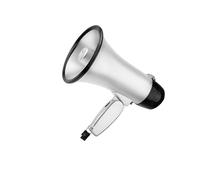 WUUISDNX Mégaphone Portable 25 Watts, Rechargeable et à Batterie réglable, idéal pour Les événements de Football et de Baseball, Argent, 22 x 14 x 14 cm