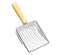 WUUISDNX Mini Tamis à litière pour Chat Efficace, Outil Creux pour Un Nettoyage, Accessoires pour Animaux de Compagnie, système de Pelle à Tamis litière Durable, Marron Argent, Modèle A