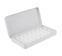 WUUISDNX Palette de Peinture Facile à Nettoyer, idéale pour Les Enfants. Plateau de mélange pour Gouache, Portable et hermétique, Blanc, L avec 24 grilles