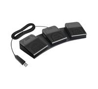 WUUISDNX Pédale Triple USB pour PC : Dispositif de contrôle Polyvalent améliorant Les Applications de Test et Jeu pour Les utilisateurs à Domicile, Noir, 34 x 11.5 x 4.3 cm
